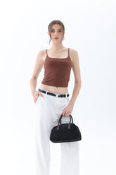 Square Neck Sleeveless Y2K Sexy Crop Top