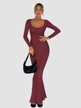 Forest Night Square Neck Mermaid Dress