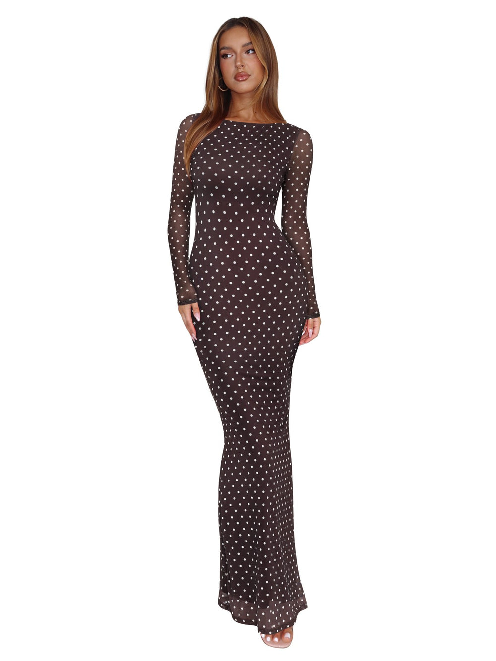 Cocoa White Polka