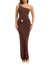One Shoulder Maxi Dress