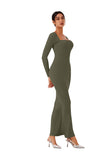 Enchanted Forest Square Neck Mermaid Dress