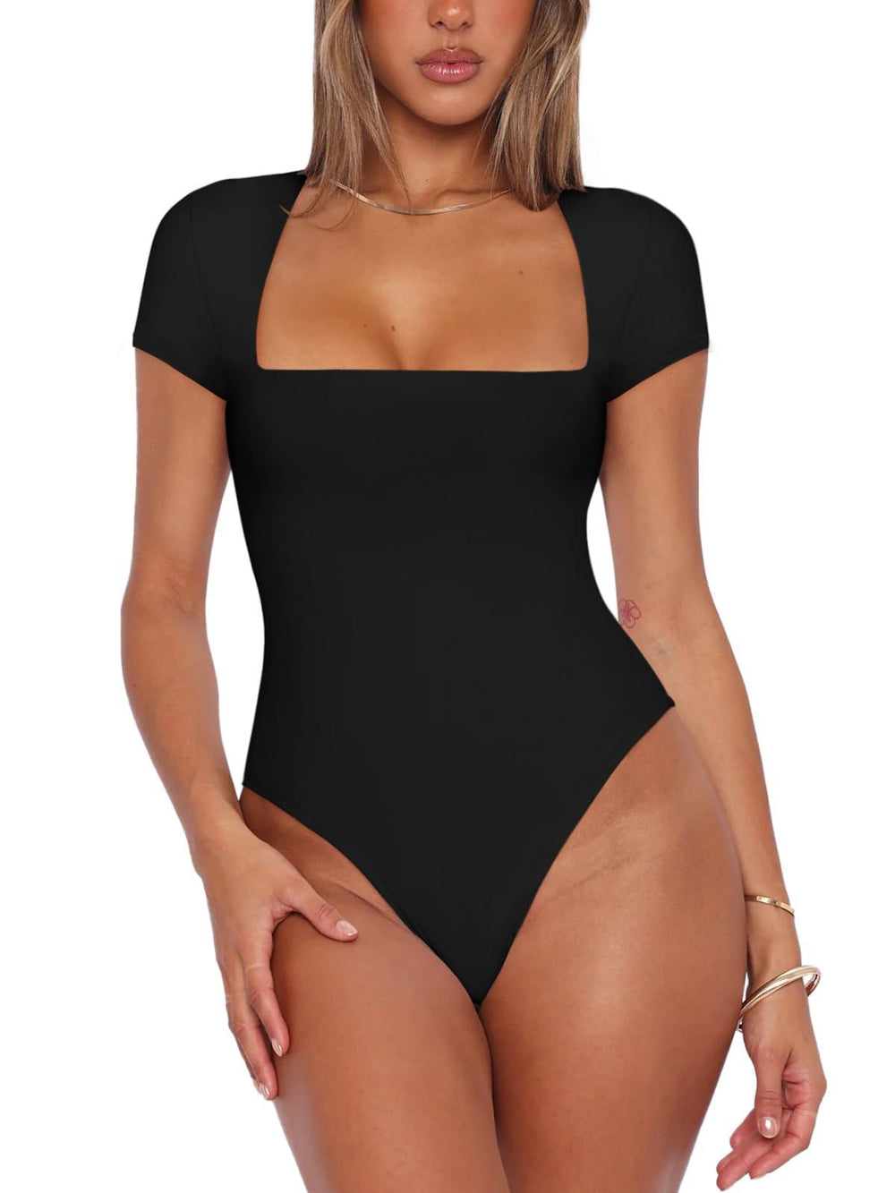 Sublime Radiance Square Neck Bodysuit - REORIA