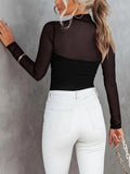 Veil of Night Turtleneck Top - REORIA