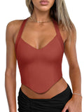 Radiant Poise Halter Corset Top - REORIA