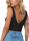Timeless Charm Deep V Sleeveless Crop Top - REORIA