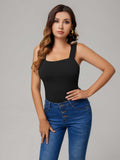 Tranquil Shores Square Neck Bodysuits Tops