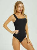 Tranquil Shores Square Neck Bodysuits Tops