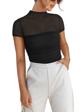 Veiled Allure High Neck Bodysuits Tops - REORIA