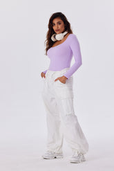 Square Neck Long Sleeve Shirts Double Lined Tops Tight Shirts