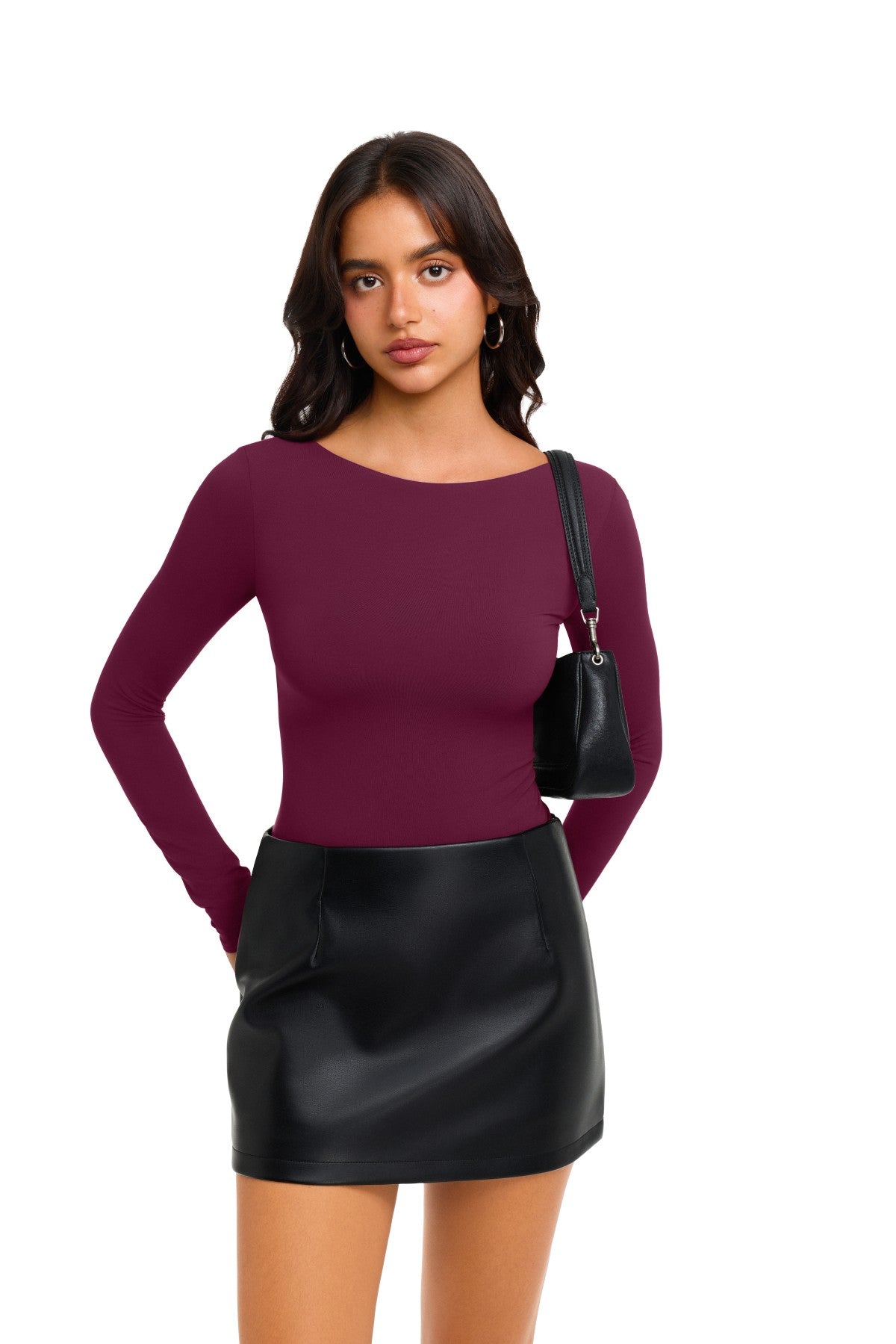 Double Lined Slim Fit Lace Back Crop Top