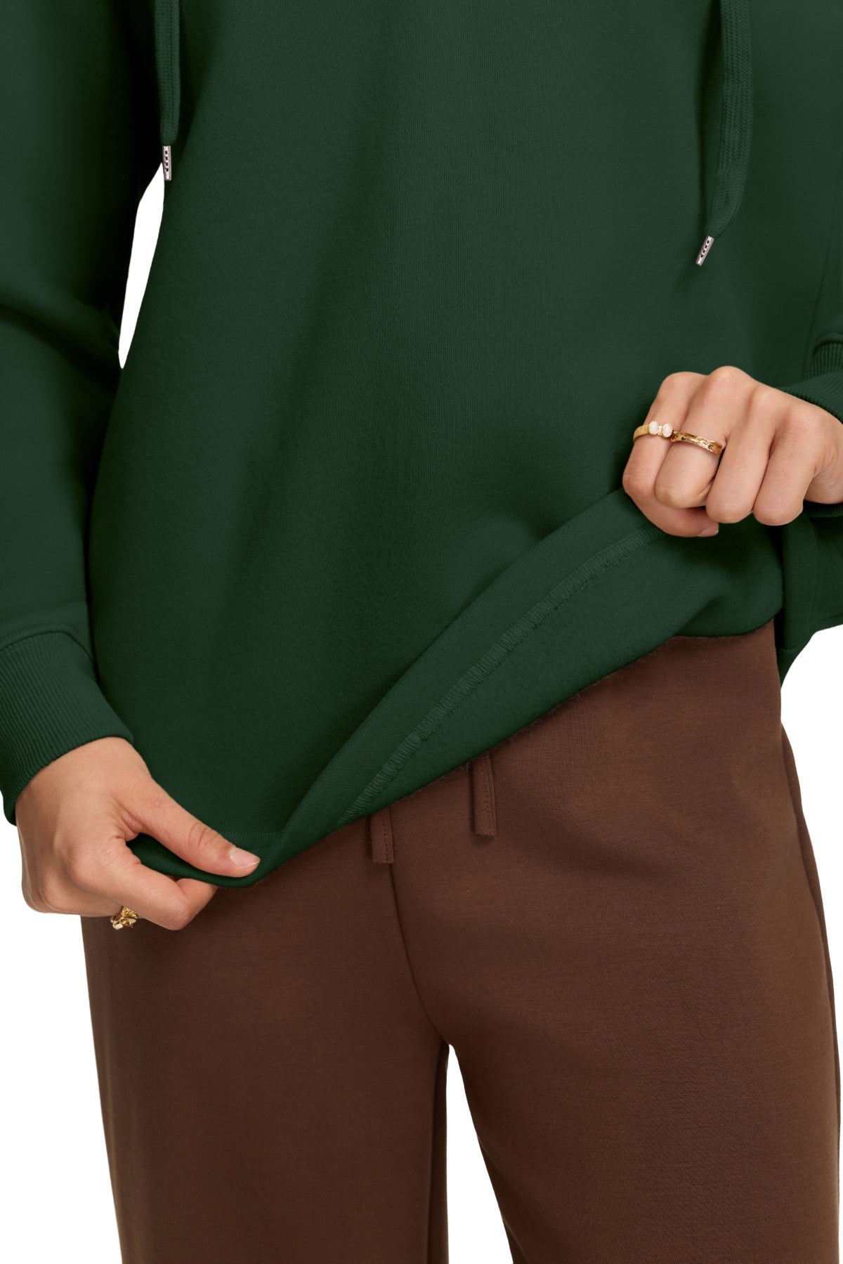 Oversized V Neck Hooded Pullover Sweatshirt