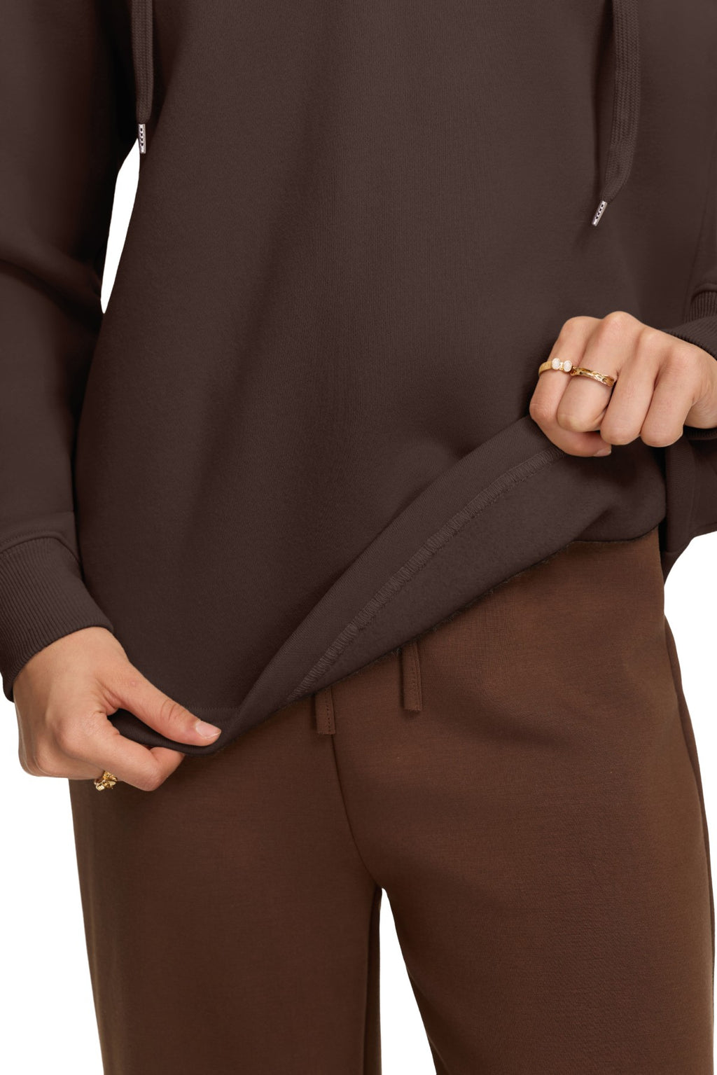 Oversized V Neck Hooded Pullover Sweatshirt
