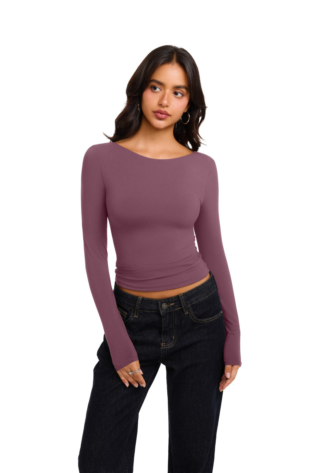 Double Lined Slim Fit Lace Back Crop Top