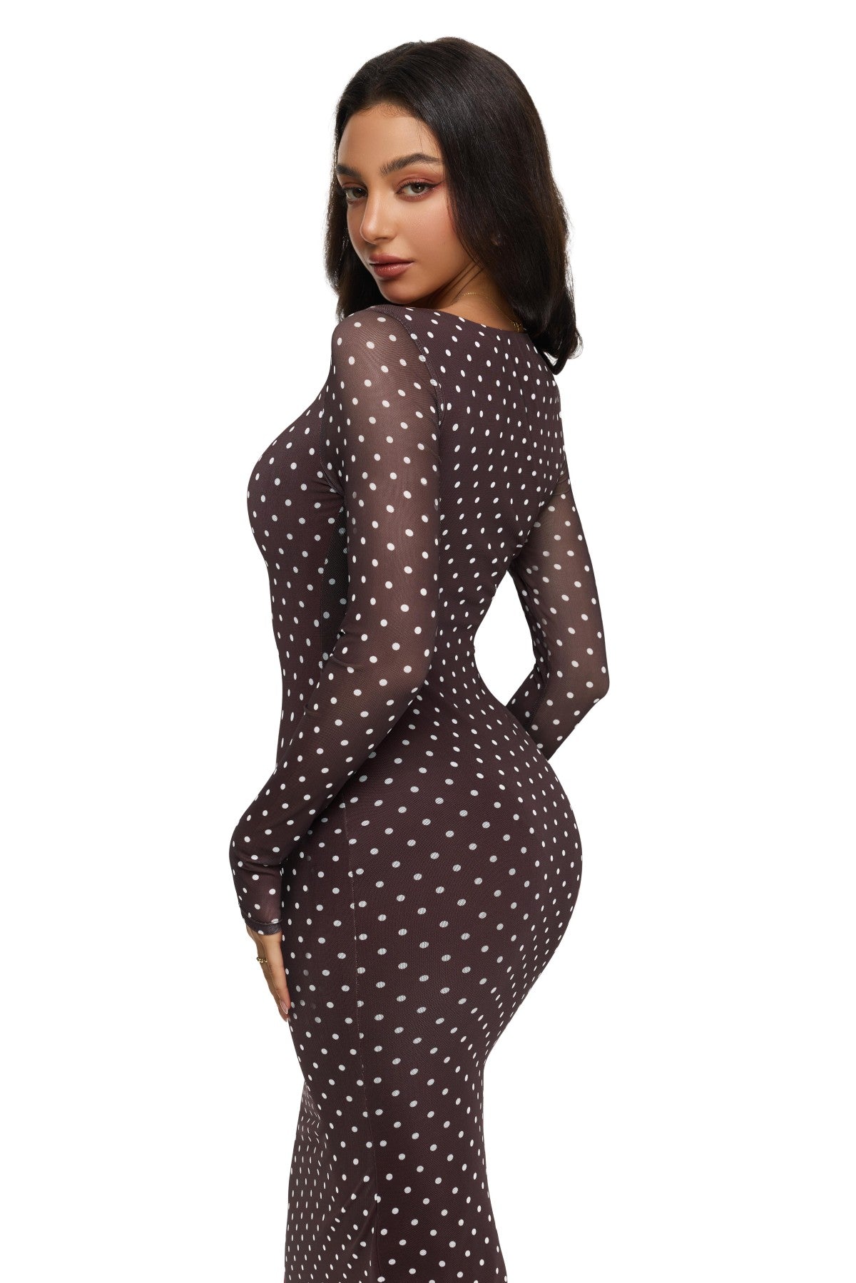 Cocoa White Polka