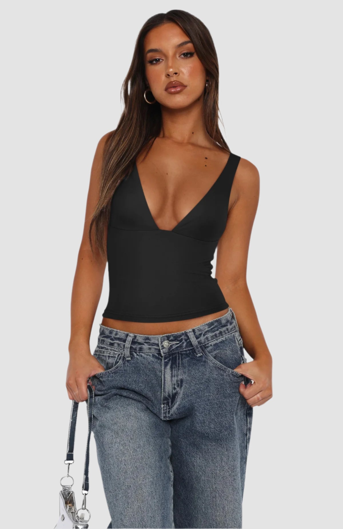 Serene Depths Deep V Top