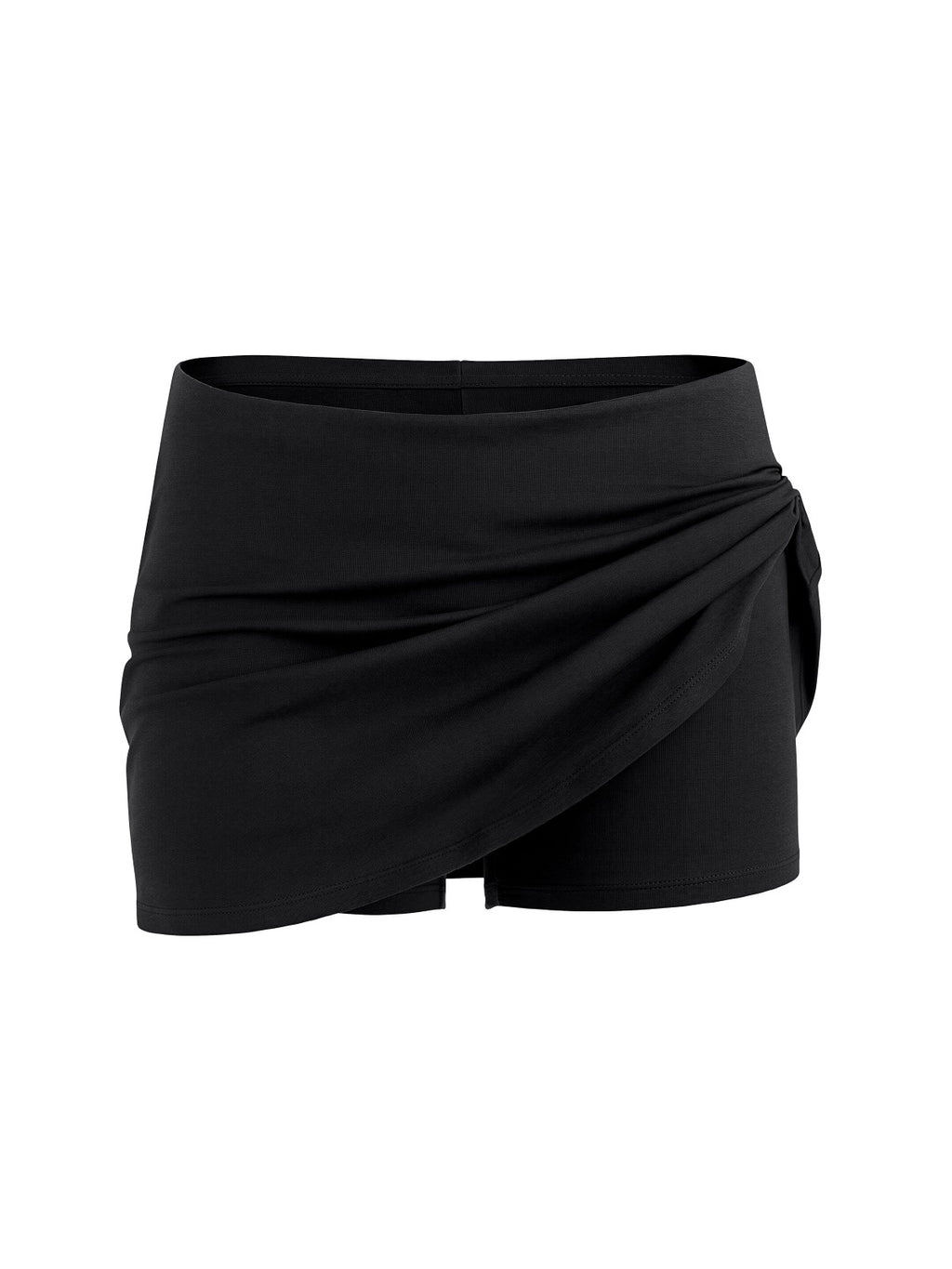Low Rise Micro Mini A-Line Skort with Built-In Shorts