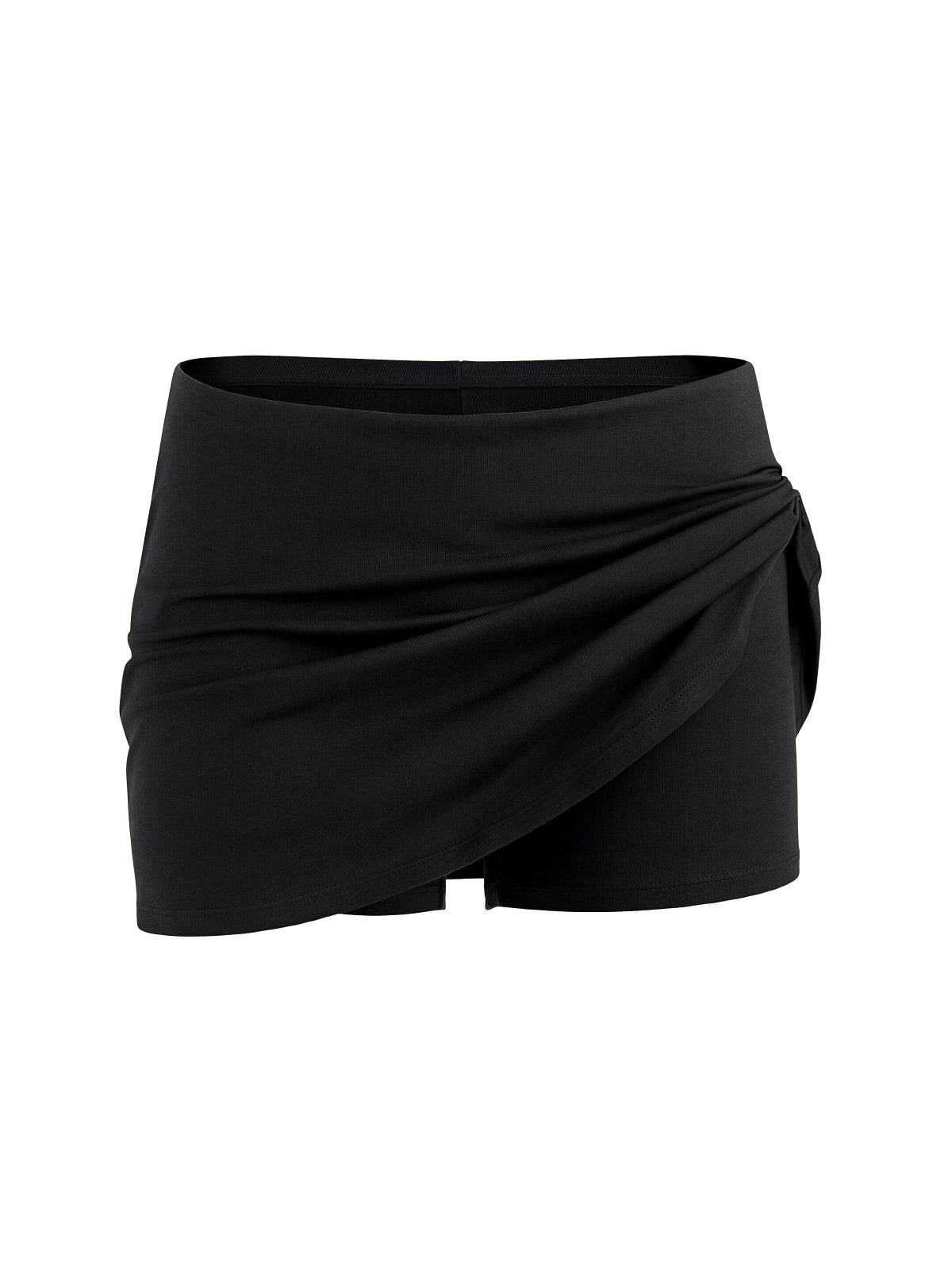 Low Rise Micro Mini A-Line Skort with Built-In Shorts