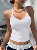 Sleeveless Racerback Crop Tank Top