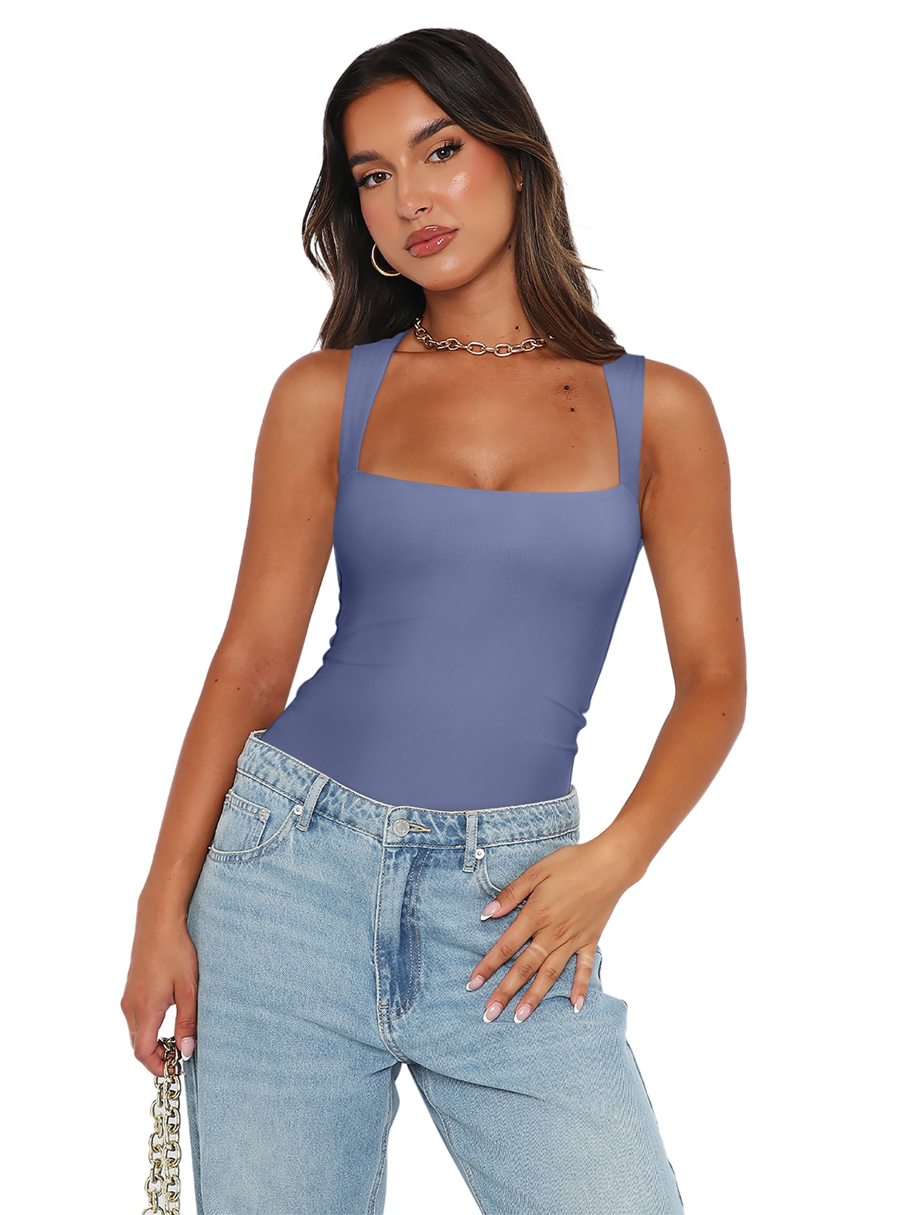 Fantasy Waves Square Neck Bodysuit