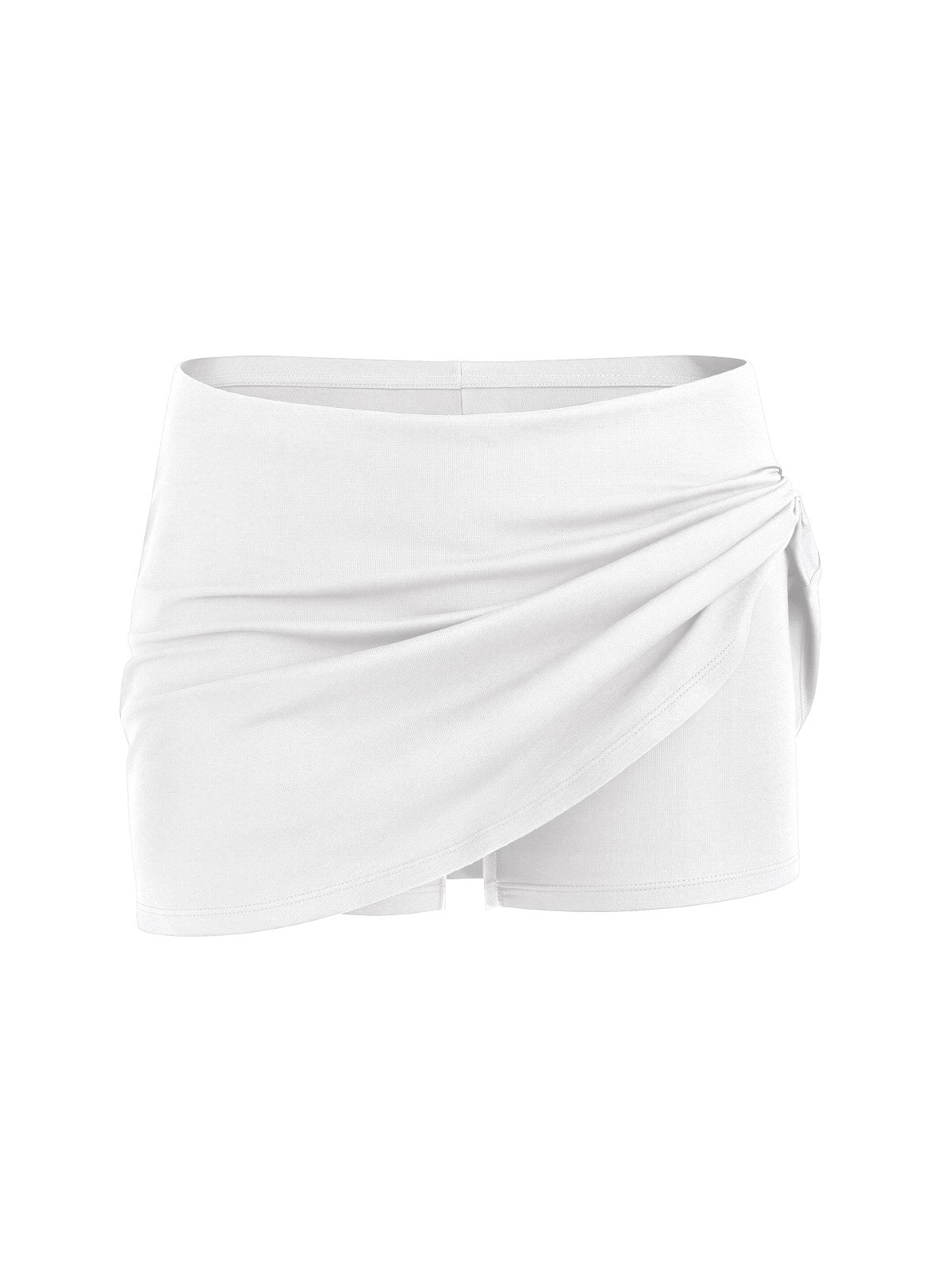 Low Rise Micro Mini A-Line Skort with Built-In Shorts