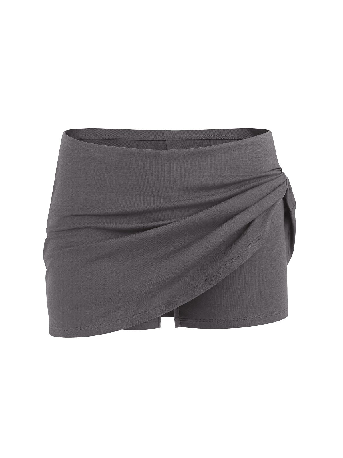 Low Rise Micro Mini A-Line Skort with Built-In Shorts