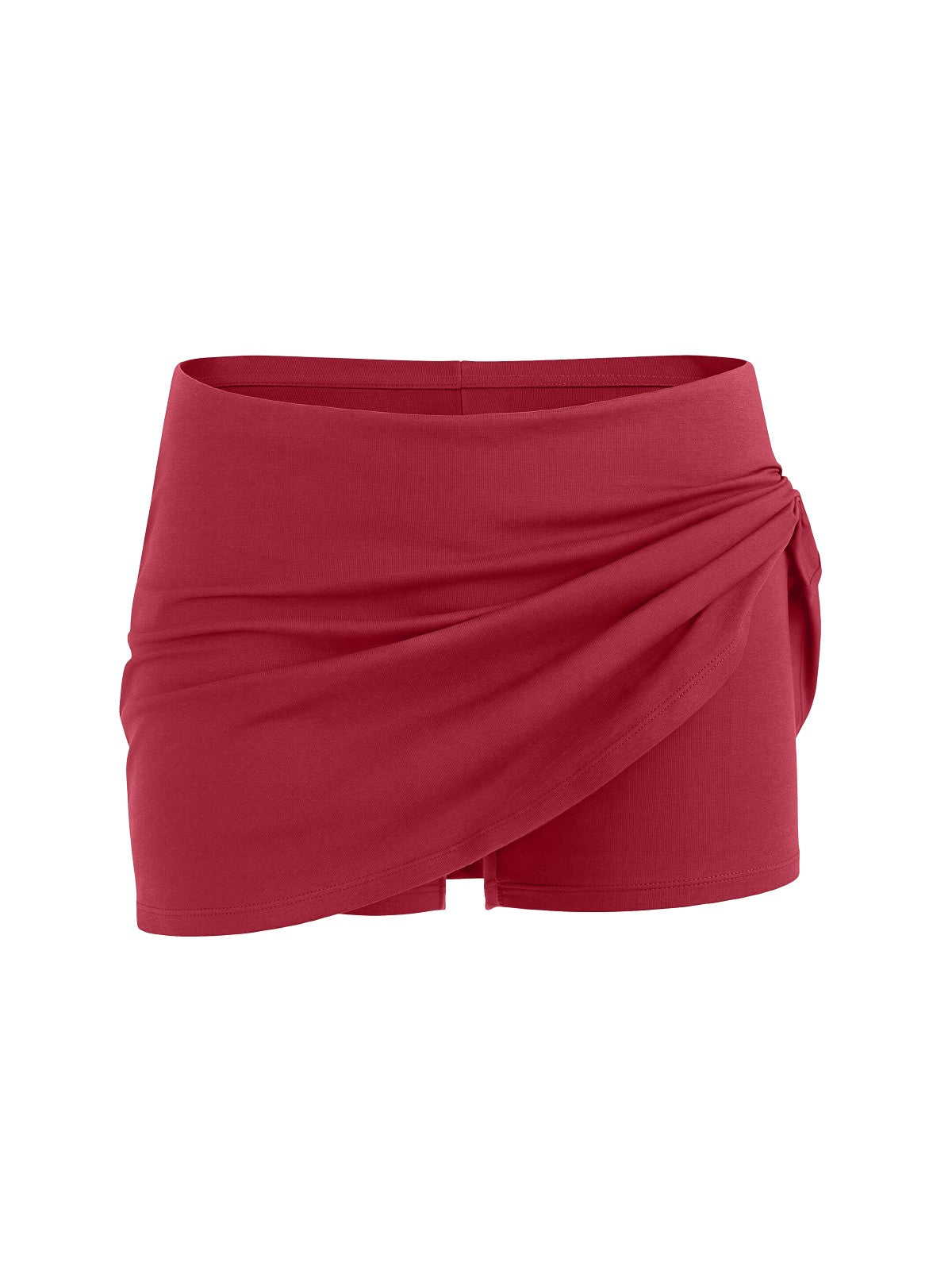 Low Rise Micro Mini A-Line Skort with Built-In Shorts