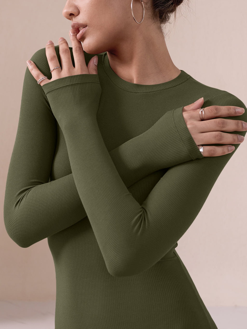 Minimalist Long Sleeve Mermaid Dress