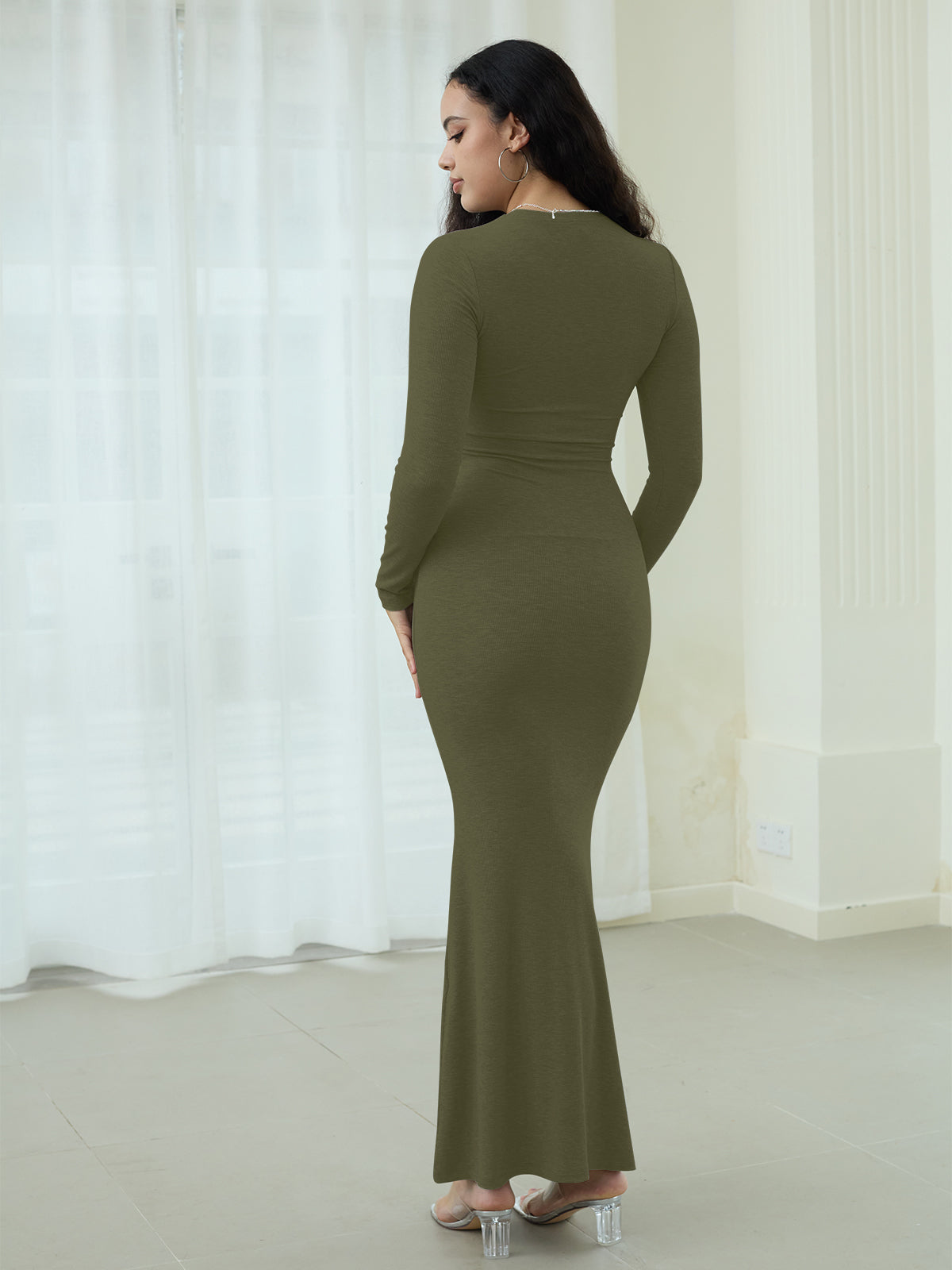 Minimalist Long Sleeve Mermaid Dress