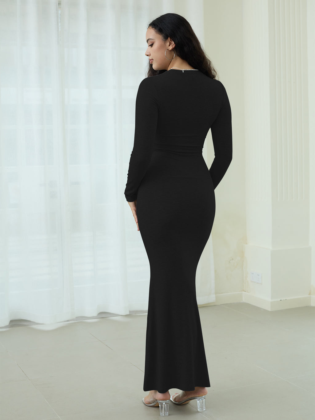 Minimalist Long Sleeve Mermaid Dress