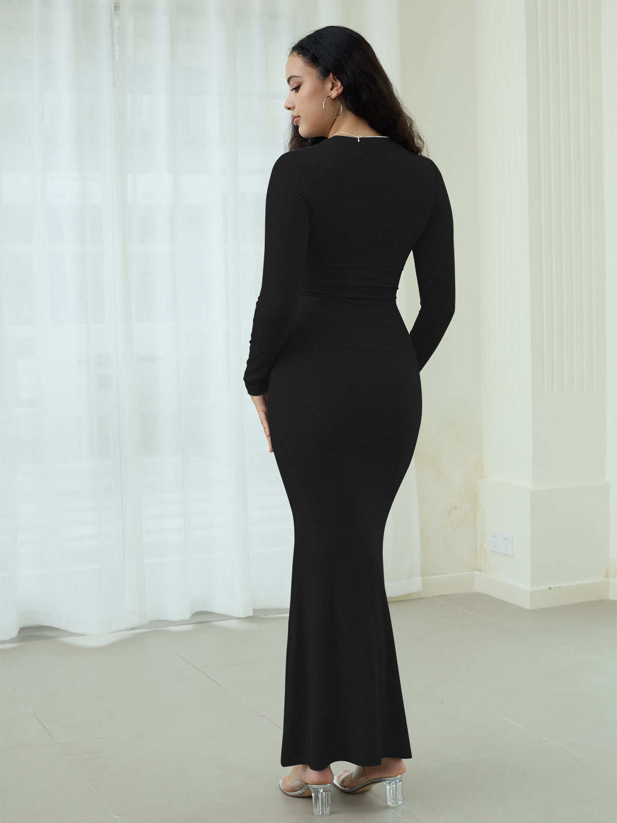 Minimalist Long Sleeve Mermaid Dress