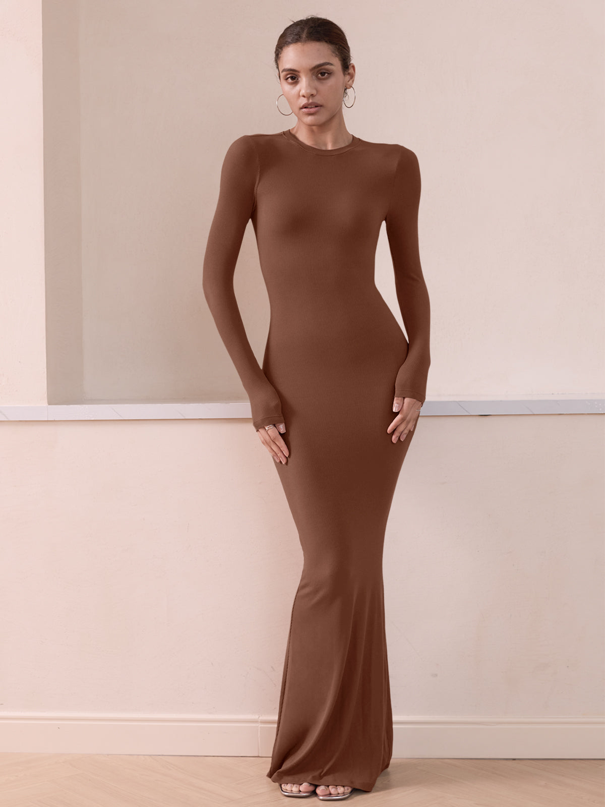 Minimalist Long Sleeve Mermaid Dress