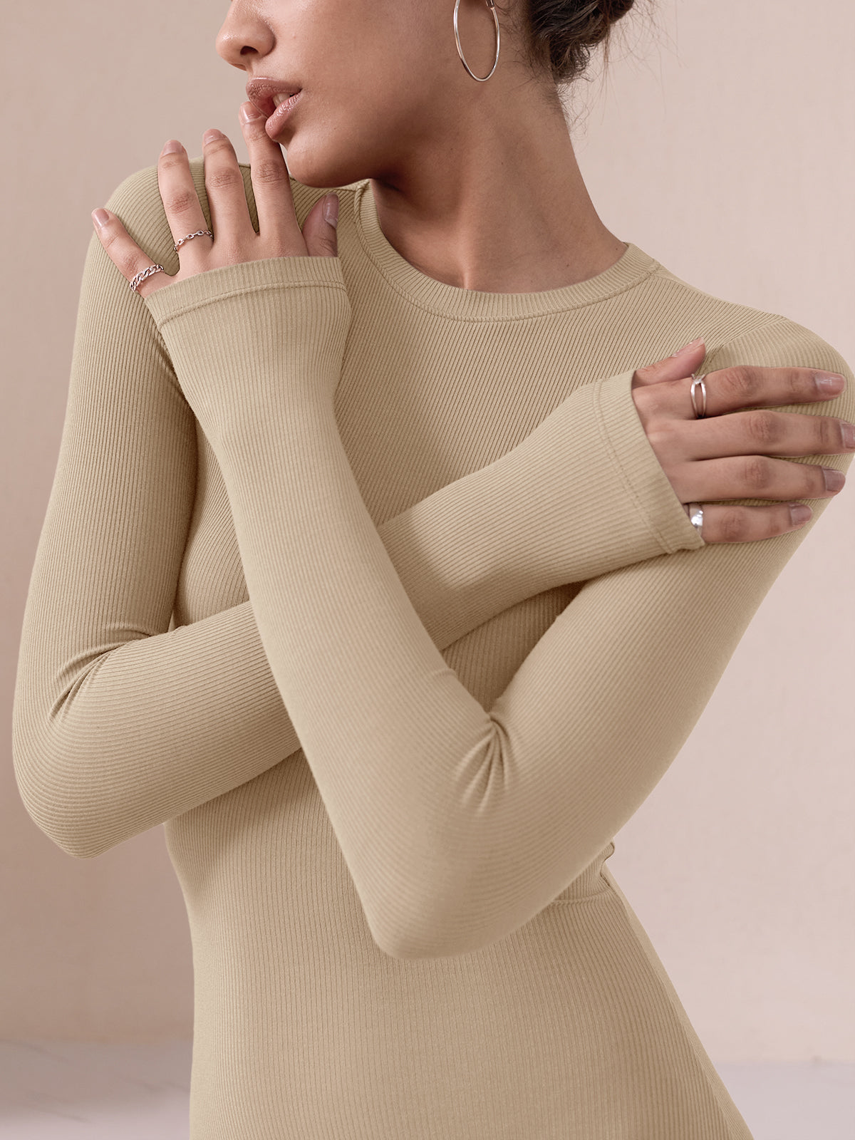 Minimalist Long Sleeve Mermaid Dress