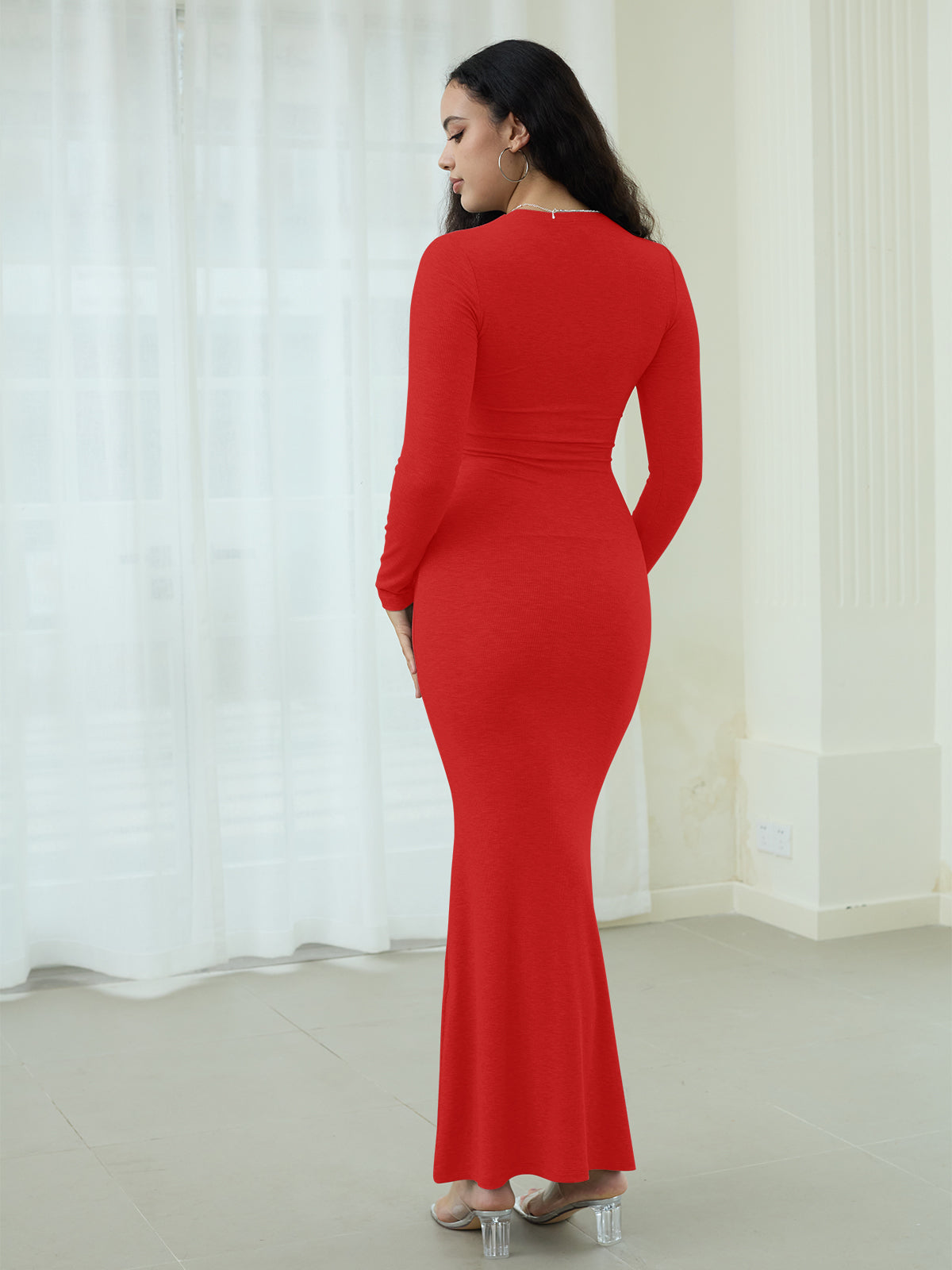 Minimalist Long Sleeve Mermaid Dress