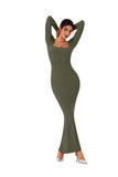 Enchanted Forest Square Neck Mermaid Dress