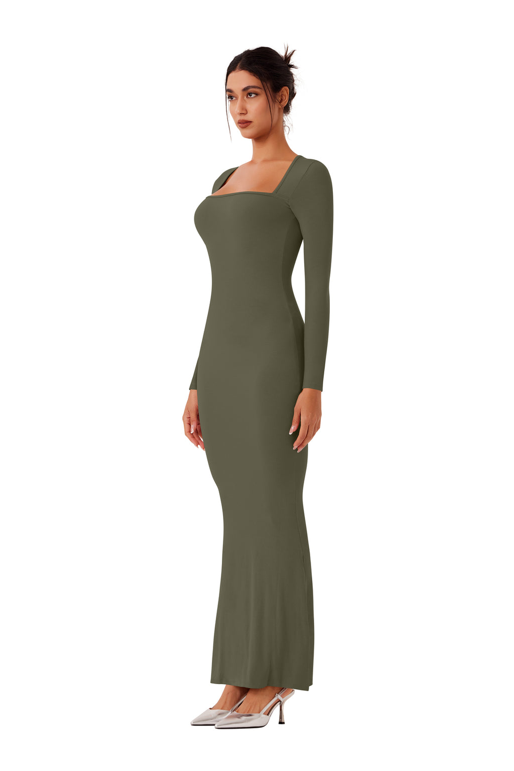 Enchanted Forest Square Neck Mermaid Dress