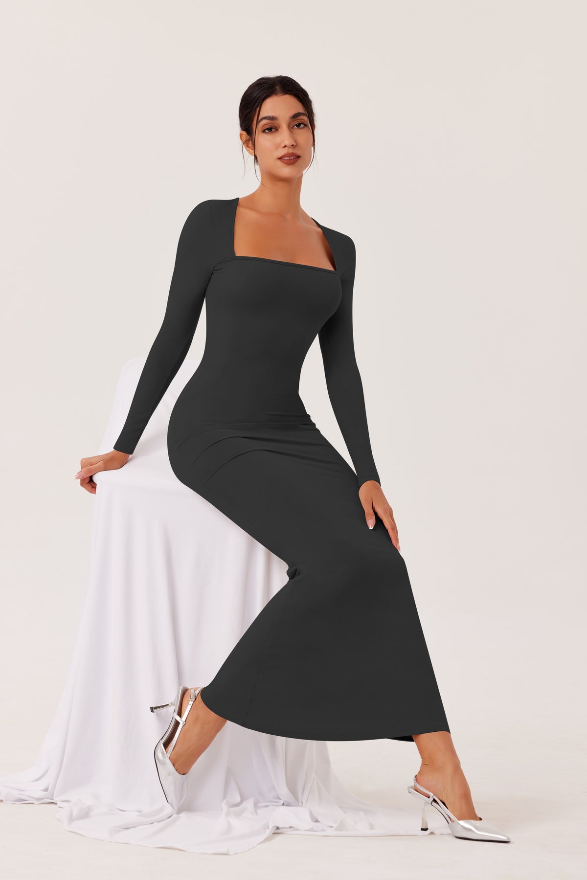Enchanted Forest Square Neck Mermaid Dress
