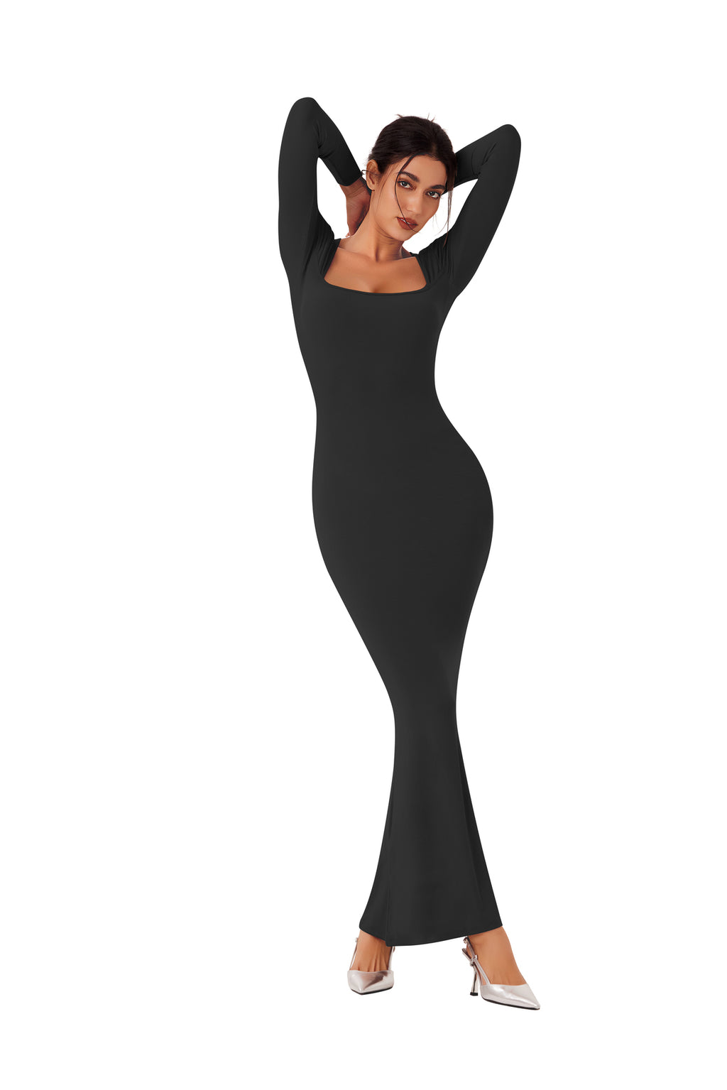 Enchanted Forest Square Neck Mermaid Dress