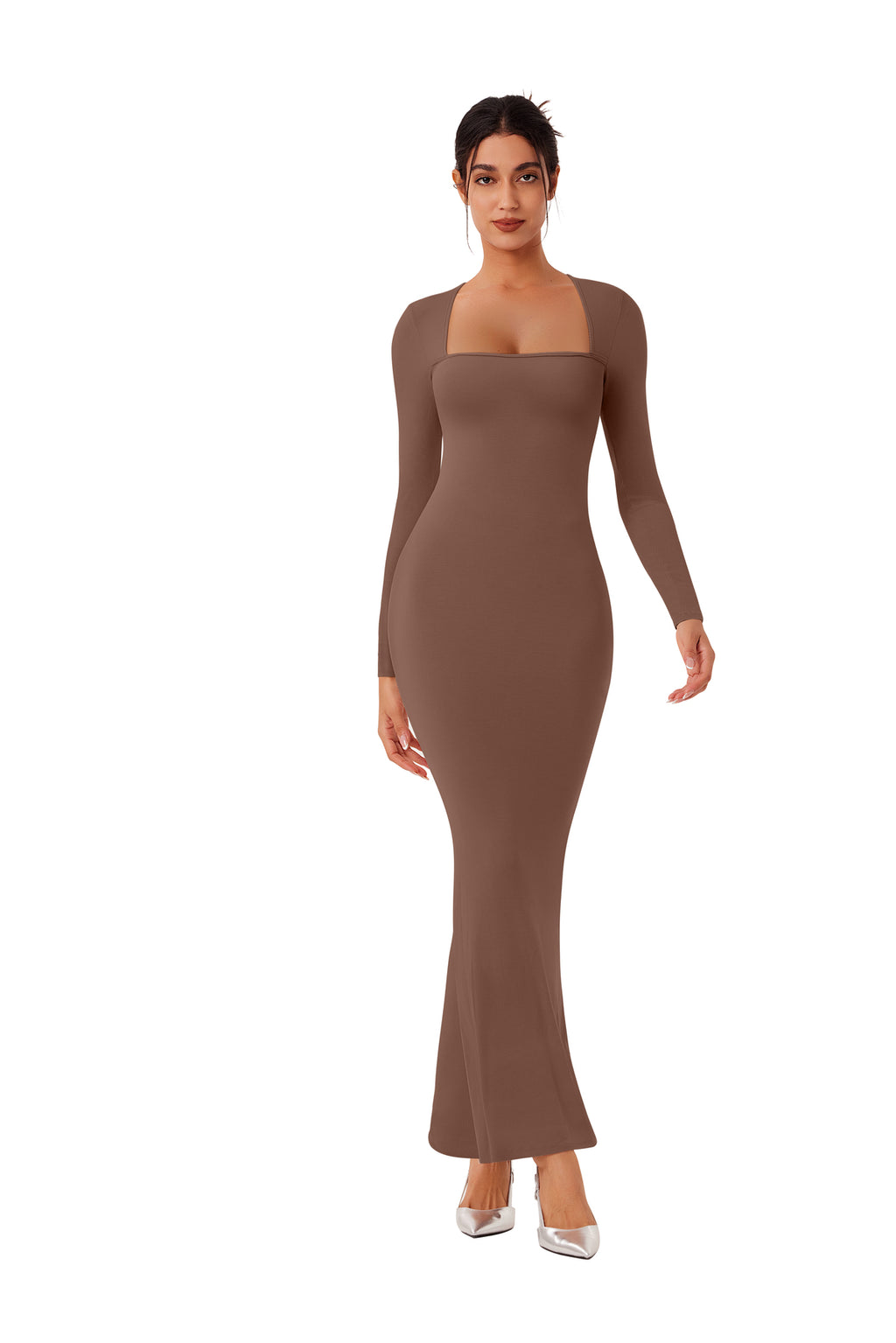 Enchanted Forest Square Neck Mermaid Dress