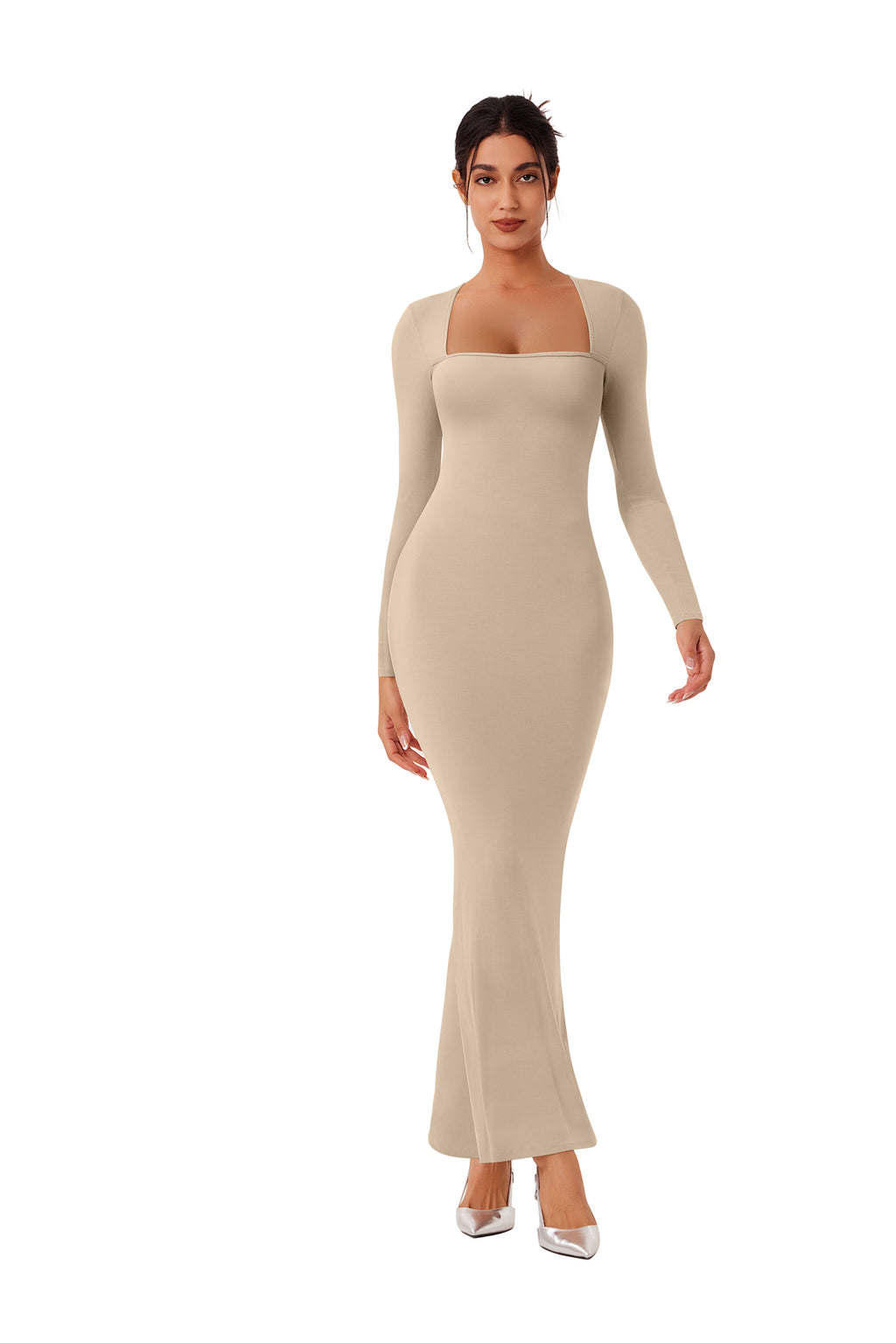 Enchanted Forest Square Neck Mermaid Dress