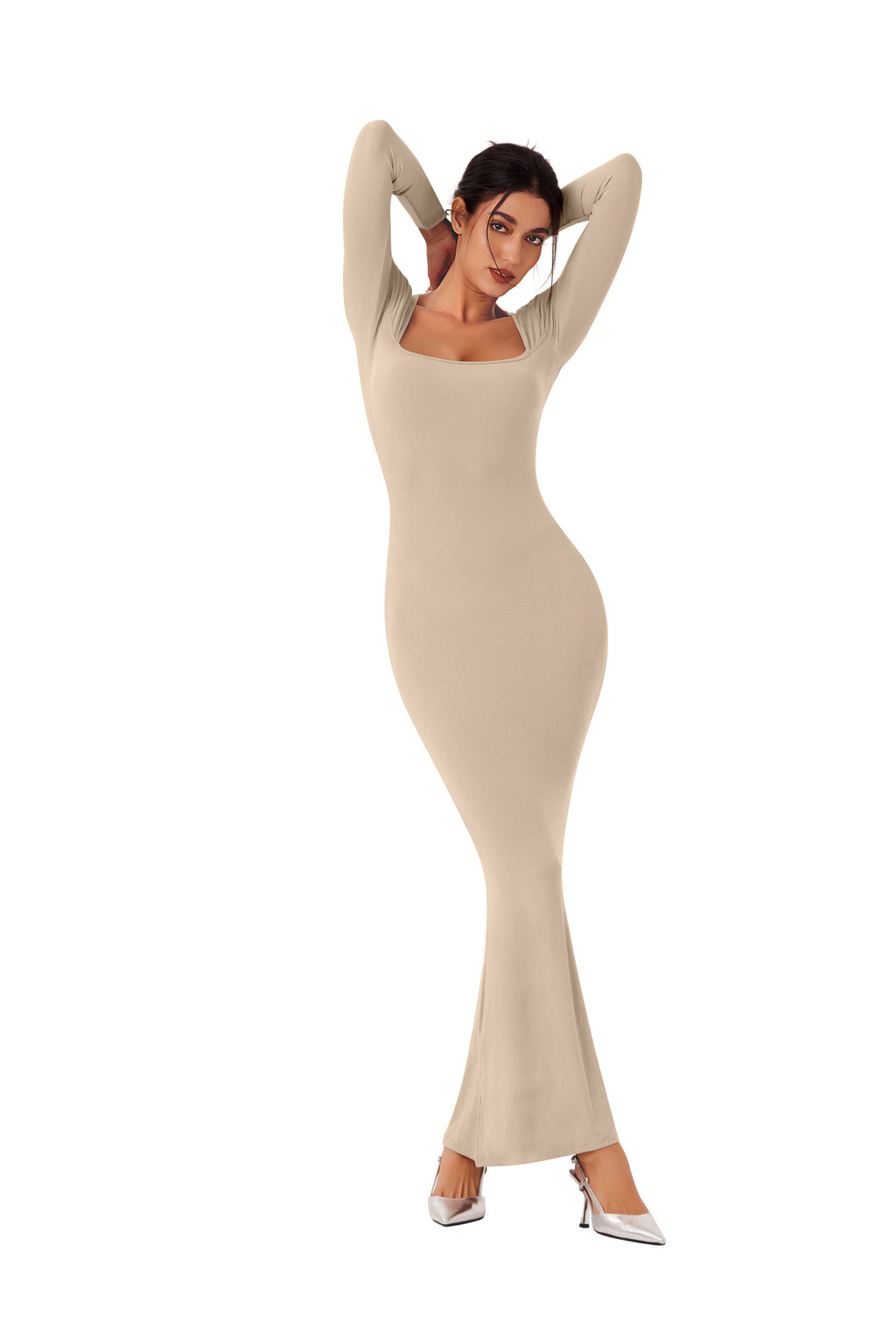 Enchanted Forest Square Neck Mermaid Dress