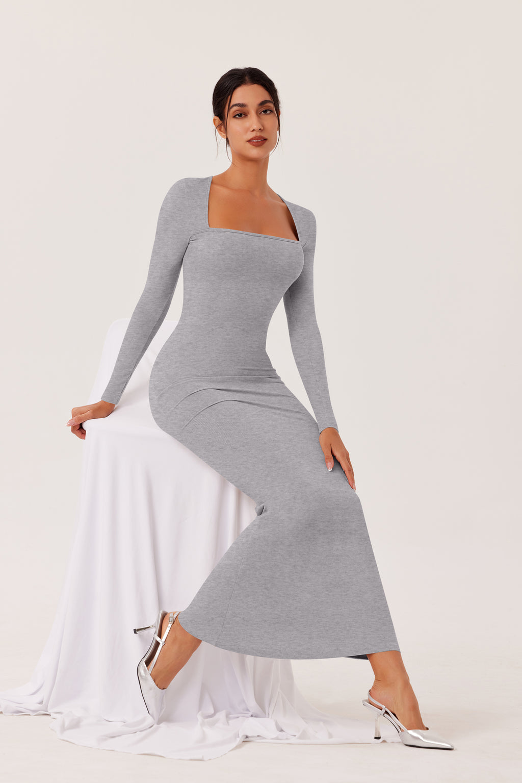 Enchanted Forest Square Neck Mermaid Dress