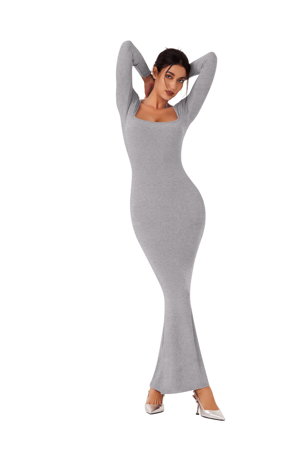 Formal Dress Women REORIA Women's Mock Turtleneck Ribbed Long Sleeve, Figure-Hugging, Elegant Lounge Dress Bodycon Maxi Dress Formal Dress Women REORIA Women's Mock Turtleneck Ribbed Long Sleeve, Figure-Hugging, Elegant Lounge Dress Bodycon Maxi Dress