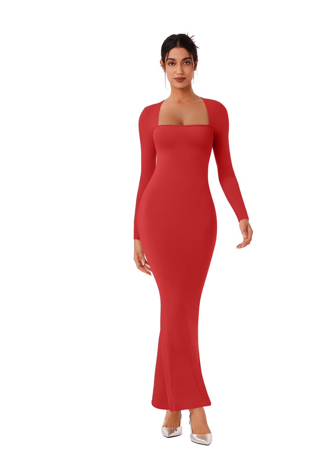 Enchanted Forest Square Neck Mermaid Dress