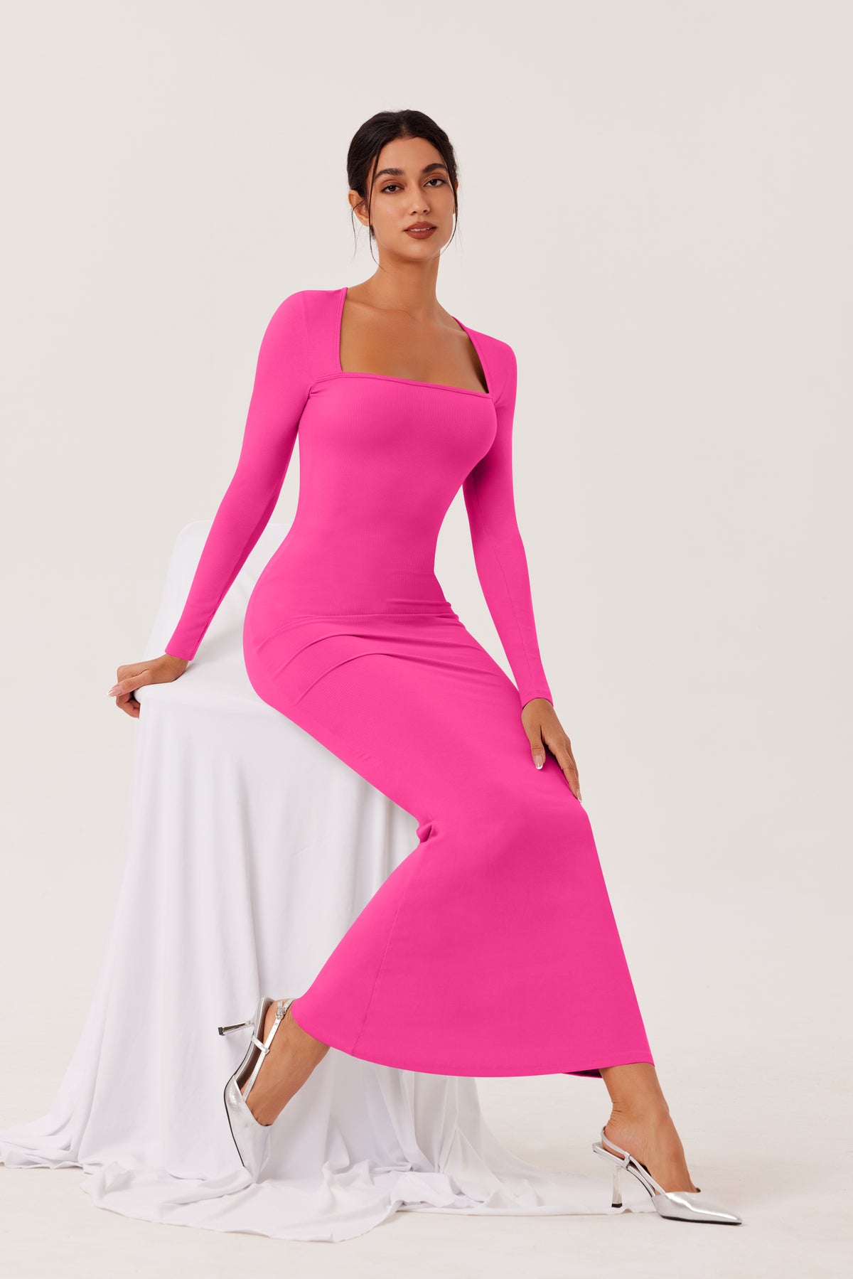 Enchanted Forest Square Neck Mermaid Dress