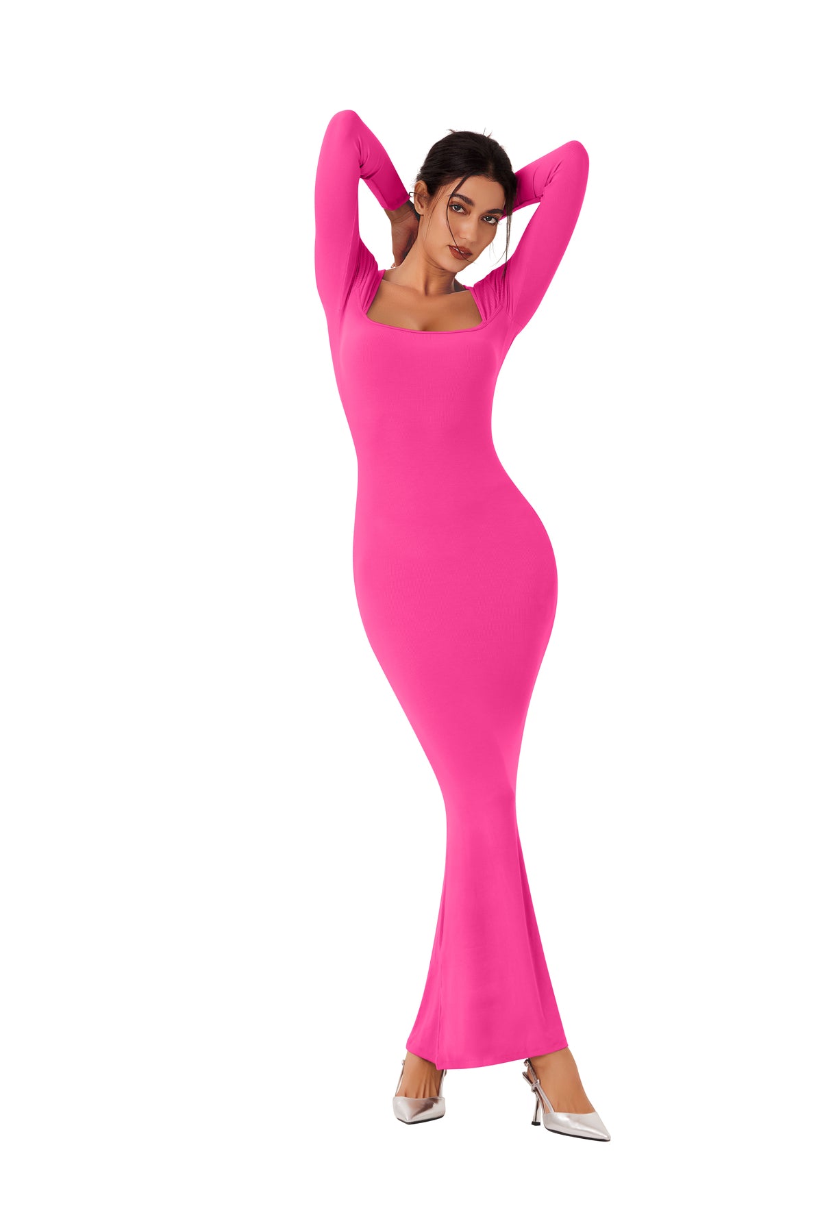 Enchanted Forest Square Neck Mermaid Dress