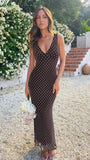 Cocoa White Polka