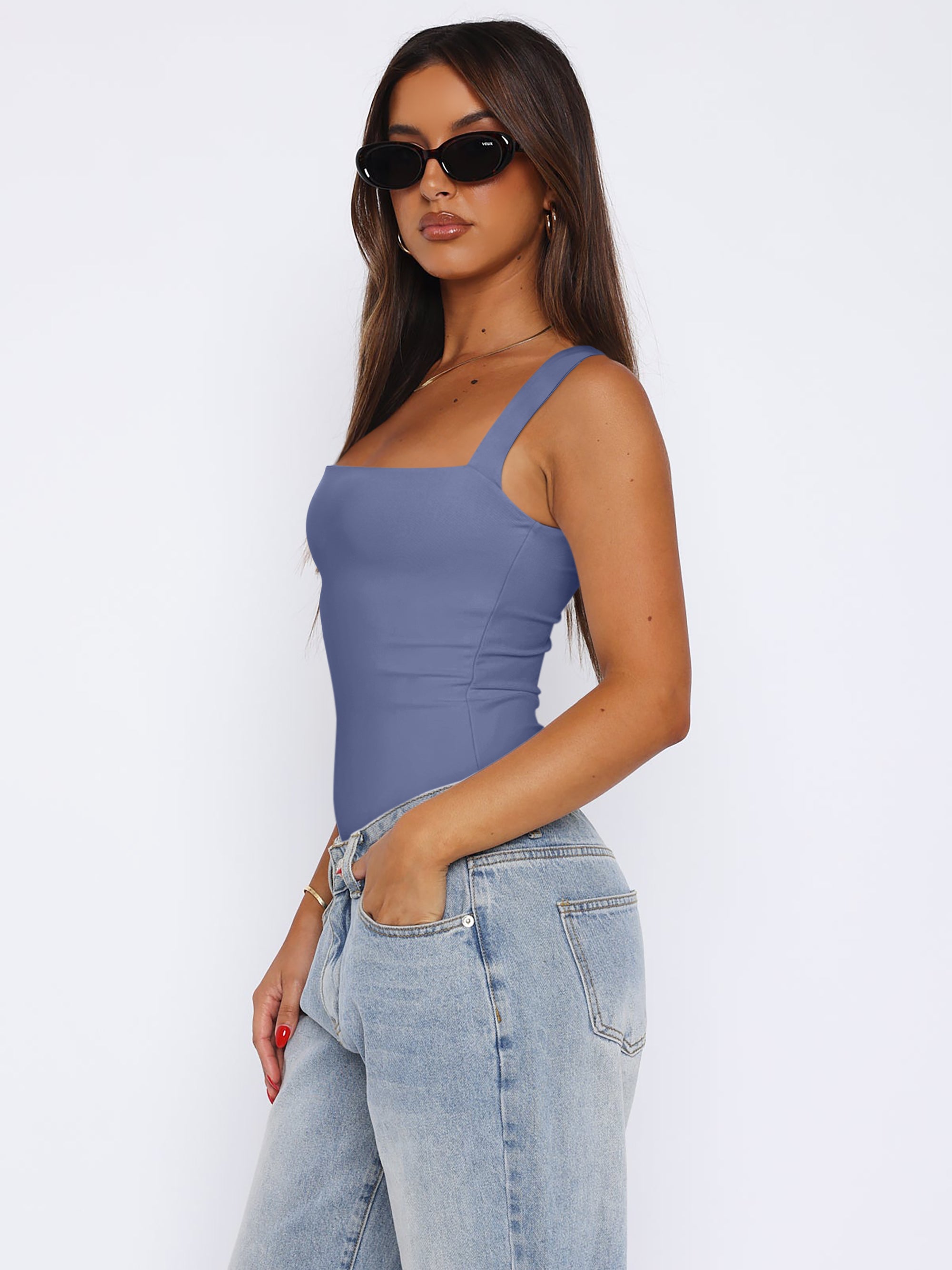 Fantasy Waves Square Neck Bodysuit