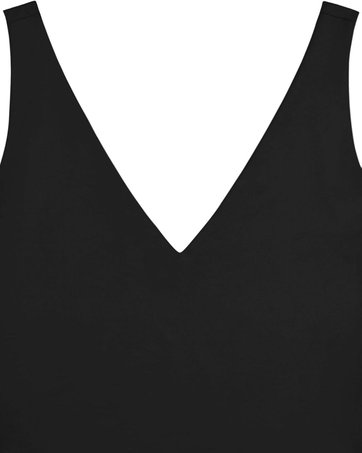 Timeless Charm Deep V Sleeveless Crop Top - REORIA