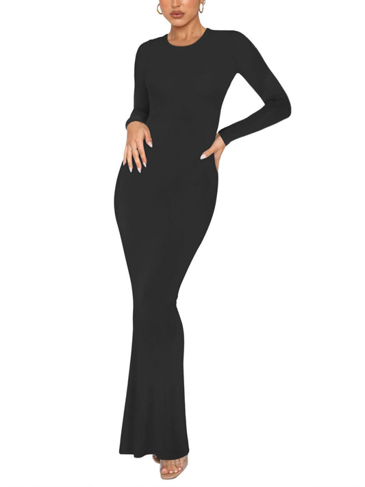 Minimalist Long Sleeve Mermaid Dress - REORIA