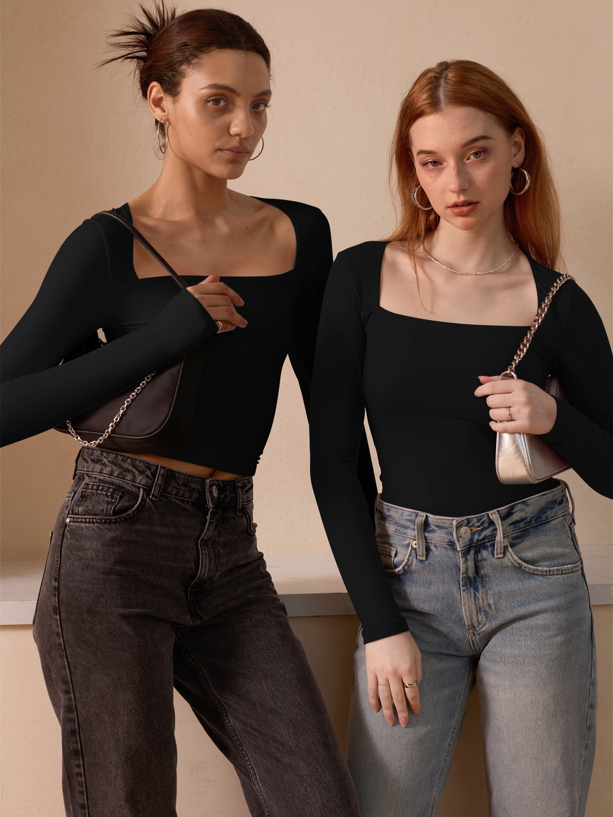 Midnight Horizon Square Neck Crop Top
